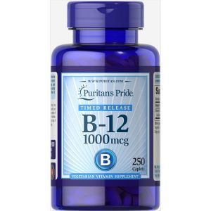 Витамин В-12, Vitamin B-12, Puritan's Pride, 1000 мкг, 250 капсул