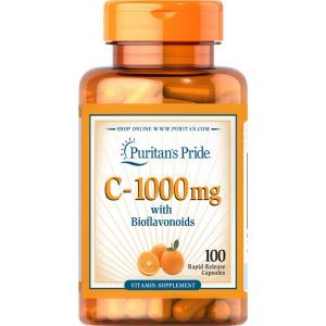 Witamina C z Bioflawonoidami, Puritan's Pride, 1000 mg, 100 Kapsułek