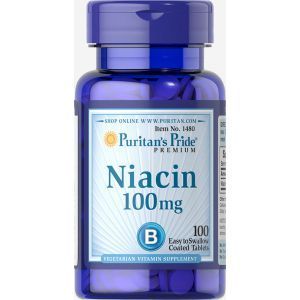Niacyna, Niacyna, Puritan's Pride, 100 mg, 100 Tabletki