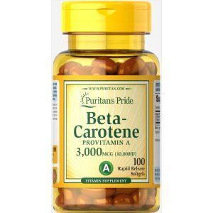 Бета каротин, Beta-Carotene, Puritan's Pride, 10,00 МЕ, 100 гелевых капсул