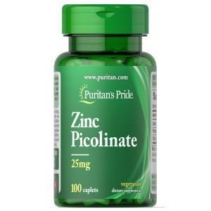 Pikolinian cynku, Puritan's Pride, 25 mg, 100 kapsułek