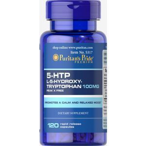 5-гидрокситриптофан, 5-HTP, Puritan's Pride, 100 мг, 120 капсул