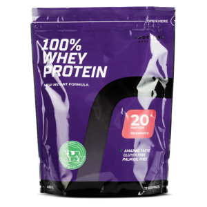 Сывороточный протеин, Whey Protein, Progress Nutrition, клубника, 460 г