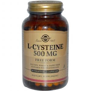 Cysteina, L-Cysteina, Solgar, 500 mg, 90 Kapsułek