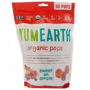 Cukierki o różnych smakach owocowych, Pops, YumEarth, ekologiczne, 50 szt, 310 g
