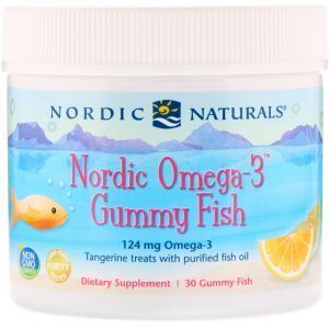 Рыбий жир для детей (мандарин), Omega-3 Gummy Fish, Nordic Naturals, 30 желе (Default)