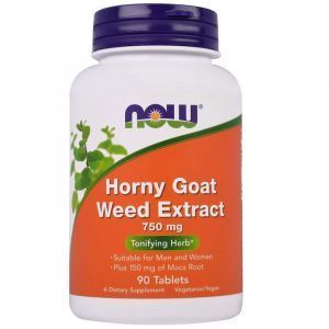 Horny Goat Weed, Now Foods, Extract, 750 mg, 90 Tabletki
