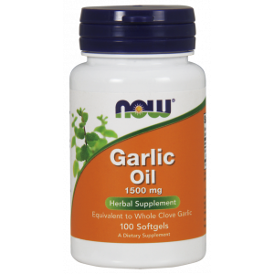 Чесночное масло, Garlic Oil, Now Food, 1500 мг, 100 капсул