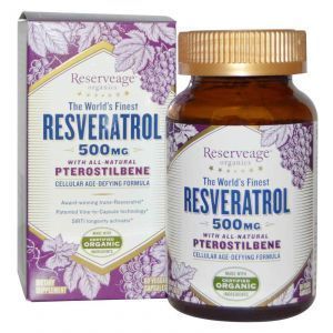 Resweratrol Pterostilbene ReserveAge Nutrition 500 mg
