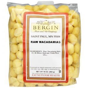 Сырые орехи макадамия, Bergin Fruit and Nut Company, 454 г
