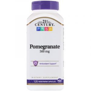 Гранат, Pomegranate, 21st Century, 500 мг, 120 кап. (Default)