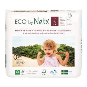 Органические подгузники-трусики "ECO BY NATY", Pull on Pants 5 Junior, Eco by Naty, размер 5 Junior, 12-18 кг, 20 шт
