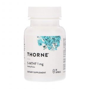Folate, 5-MTHF, Thorne Research, 1 mg, 60 kapsułek