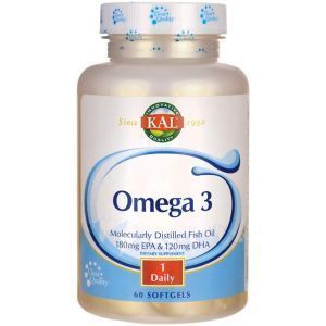 Omega-3, Omega 3 Ryby 180/120, Kal, 1000 mg, 60 Kapsułek