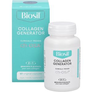 Коллаген активатор BioSil, Collagen Generator, Natural Factors, 60 капсул