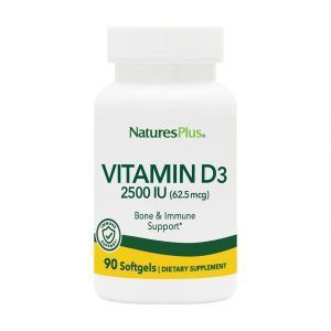 Витамин D3, Vitamin D3, Nature's Plus, 2500 МЕ, 90 гелевых капсул