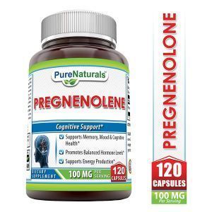 Прегненолон, Pregnenolone, Pure Naturals, 100 мг, 120 капсул
