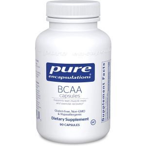 BCAA, czyste kapsułki, wsparcie funkcji mięśni podczas ćwiczeń, 90 kapsułek