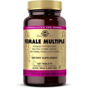 Мультивитамины, минералы и травы для женщин, Female Multiple, Solgar, 120 таблеток
