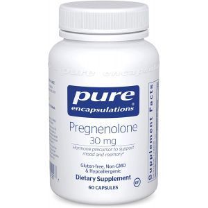 Прегненолон, Pregnenolone, Pure Encapsulations, для поддержки иммунной системы, памяти и гормонального баланса, 30 мг, 60 капсул