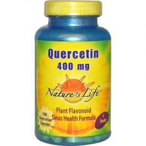 Кверцетин, Quercetin, Nature's Life, 400 мг, 100 вегетарианских капсул