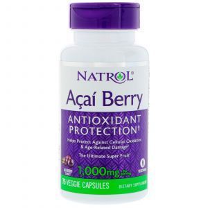 Acai (Super), AcaiBerry, Natrol, 1000 mg, 75 Kapsułek