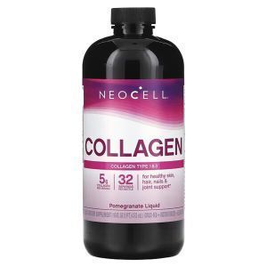 Жидкий коллаген 1 и 3 типа, Collagen Type 1 & 3 Liquid, NeoCell, концентрат граната, 473 мл
