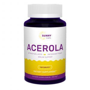 Acerola, Sunny Caps, 500 mg, 100 Tabletek
