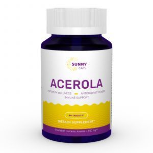 Acerola, Sunny Caps, 500 mg, 60 Tabletki