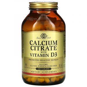 Цитрат кальция  с витамином Д3, Calcium Citrate, Solgar, 240 таблеток