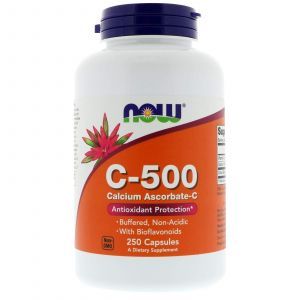 Аскорбат кальция, витамин С, C-500, Calcium Ascorbate-C, Now Foods, 250 ка