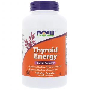 Для щитовидной железы, Thyroid Energy, Now Foods, 180 капс