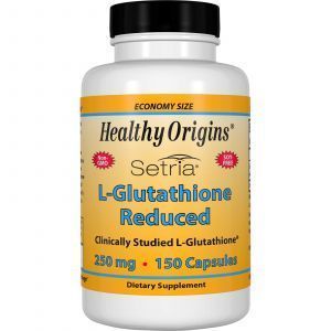 L-глутатион, L-Glutathione, Healthy Origins, 250 мг, 150 кап.