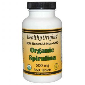 Spirulina, Healthy Origins, Organic, 500 mg, 360 Tabletki.