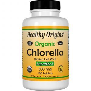 Хлорелла, Chlorella, органик, Healthy Origins, 180 таб.