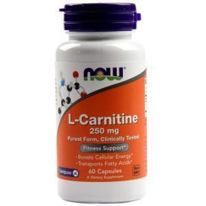 L-карнитин, L-Carnitine, Now Foods, 250 мг, 60 капсу