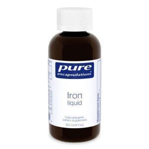 Железо (жидкость),  Iron liquid, Pure Encapsulations, поддерживает функцию гемоглобина и миоглобина, 120 мл