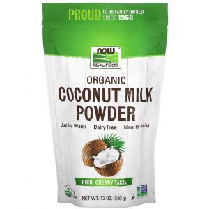 Mleko kokosowe w proszku, mleko kokosowe, Now Foods, Real Food, organiczne, proszek, 340 g