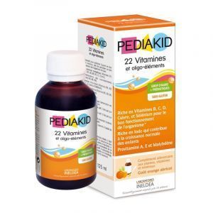 Multiwitamina dla dzieci, syrop, 22 Witaminy i minerały, Pediakid, 125 ml