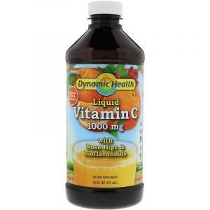 Витамин С, цитрусовый вкус, Liquid Vitamin C, Dynamic Health, жидкий, 1000 мг, 473 мл