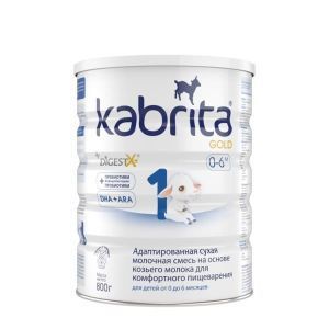 Адаптированная сухая молочная смесь на козьем молоке для комфортного пищеварения, 1 Gold, Kabrita, для детей от 0 до 6 месяцев, 800 г
