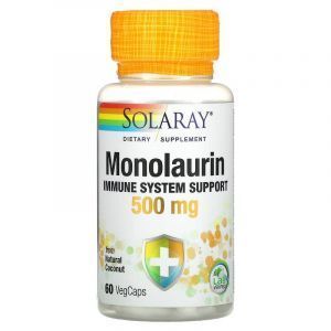 Monolauryna, Solaray, 500 mg, 60 kapsułek