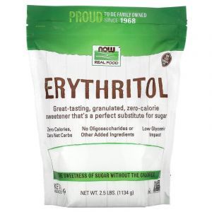 Эритритол сахарозаменитель, Erythritol, Now Foods, 1134 г