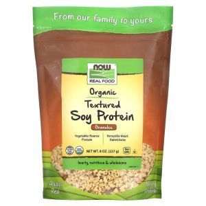 Соевый протеин, Soy Protein, Now Foods, органик, текстурированный, гранулы, 227 г