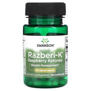 Кетоны малины, Razberi-K, Swanson, 100 мг, 60 капсул
