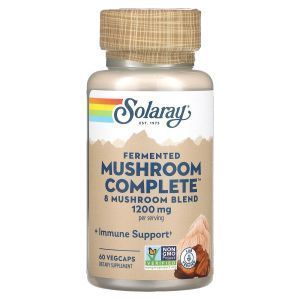 Лечебные грибы, смесь, Mushroom Complete, Solaray, 600 мг, органик, 60 вегетарианских капсул