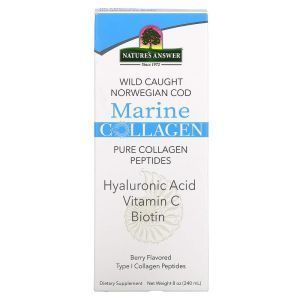 Морской коллаген со вкусом ягод, Marine Collagen, Berry Flavored, Nature's Answer, 240 мл