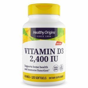 Витамин Д3, Vitamin D3, Healthy Origins, 2400 МЕ, 120 капсул