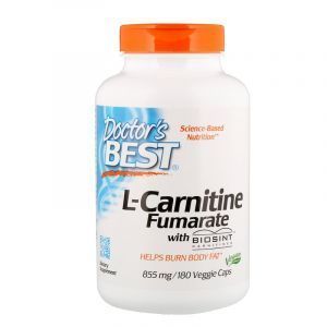 Карнитин Фумарат, L-Carnitine Fumarate, Doctor's Best, 855 мг, 180 кап