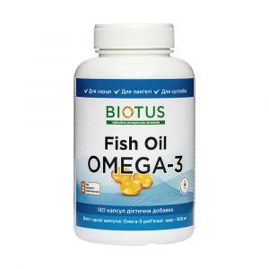 Omega-3 islandzki olej z ryb, Omega-3 olej z ryb, Biotus, 180 kapsułek